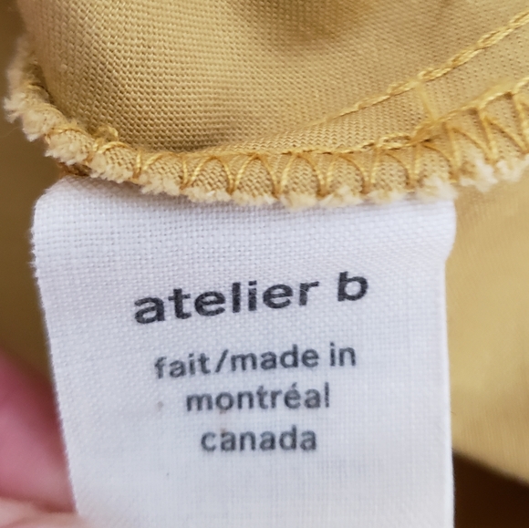 Atelier B. Canadian Designer Button Front Shirt A-line Dress L Sustainable - Picture 10 of 10